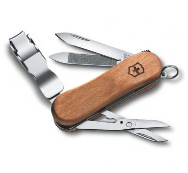 Victorinox švicarski žepni nož Nail Clip Wood 580, leseni ročaj (0.6461.63)