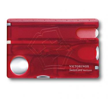 Victorinox SwissCard Nailcare, transparentno rdeč (0.7240.T)