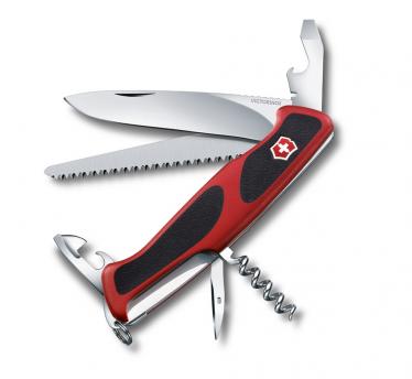 Victorinox švicarski žepni nož RangerGrip 55, rdeč/črn (0.9563.C)