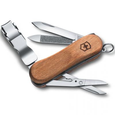 Victorinox švicarski žepni nož Nail Clip Wood 580, leseni ročaj (0.6461.63)