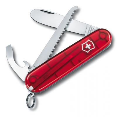 Victorinox švicarski žepni nož My first Victorinox, transparentno rdeč (0.2373.T)