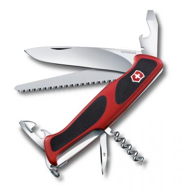 Victorinox švicarski žepni nož RangerGrip 55, rdeč/črn (0.9563.C)