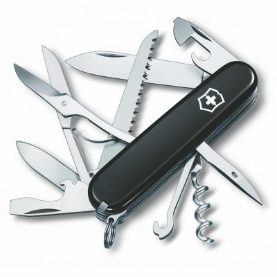 Victorinox švicarski žepni nož Huntsman, črn (1.3713.3)
