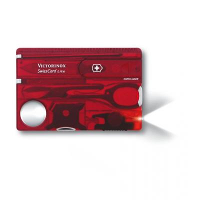 Victorinox SwissCard Lite, transparentno rdeč (0.7300.T)