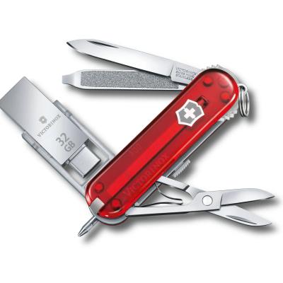 Victorinox švicarski žepni nož Victorinox@Work 32 GB, transparentno rdeč (4.6235.TG32B1)