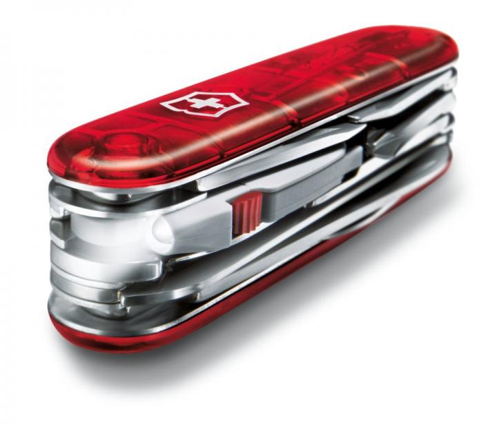 Victorinox švicarski žepni nož Huntsman Lite, transparentno rdeč (1.7915.T)