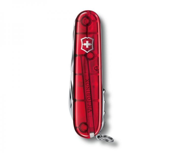 Victorinox švicarski žepni nož Huntsman, transparentno rdeč (1.3713.T)