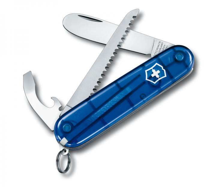 Victorinox švicarski žepni nož My first Victorinox, transparentno moder (0.2363.T2)