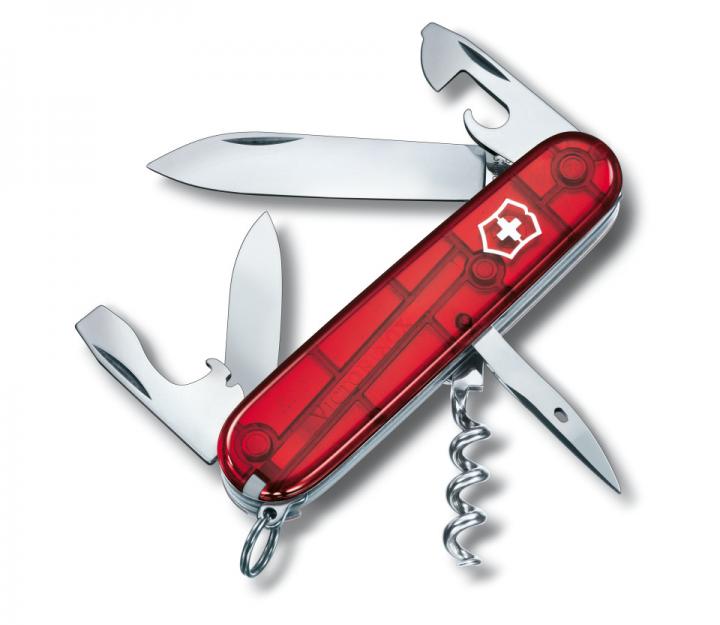 Victorinox švicarski žepni nož Spartan, transparentno rdeč (1.3603.T)