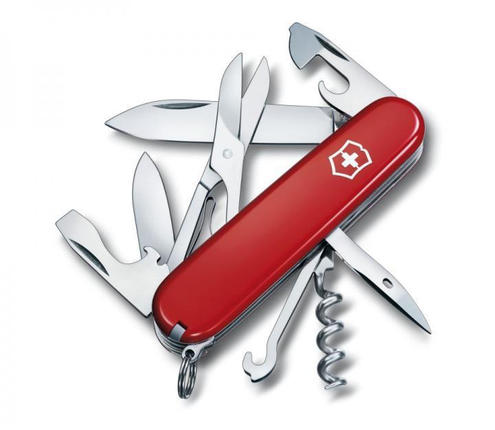 Victorinox švicarski žepni nož Climber, rdeč (1.3703)
