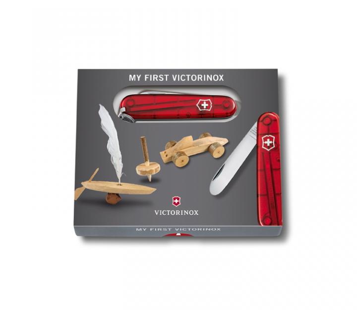 Victorinox švicarski žepni nož My first Victorinox, transparentno moder (0.2363.T2)