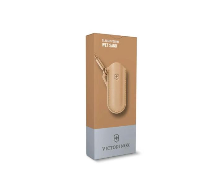 Victorinox usnjeni etui za nože Classic Colors, wet sand (4.0670.49)
